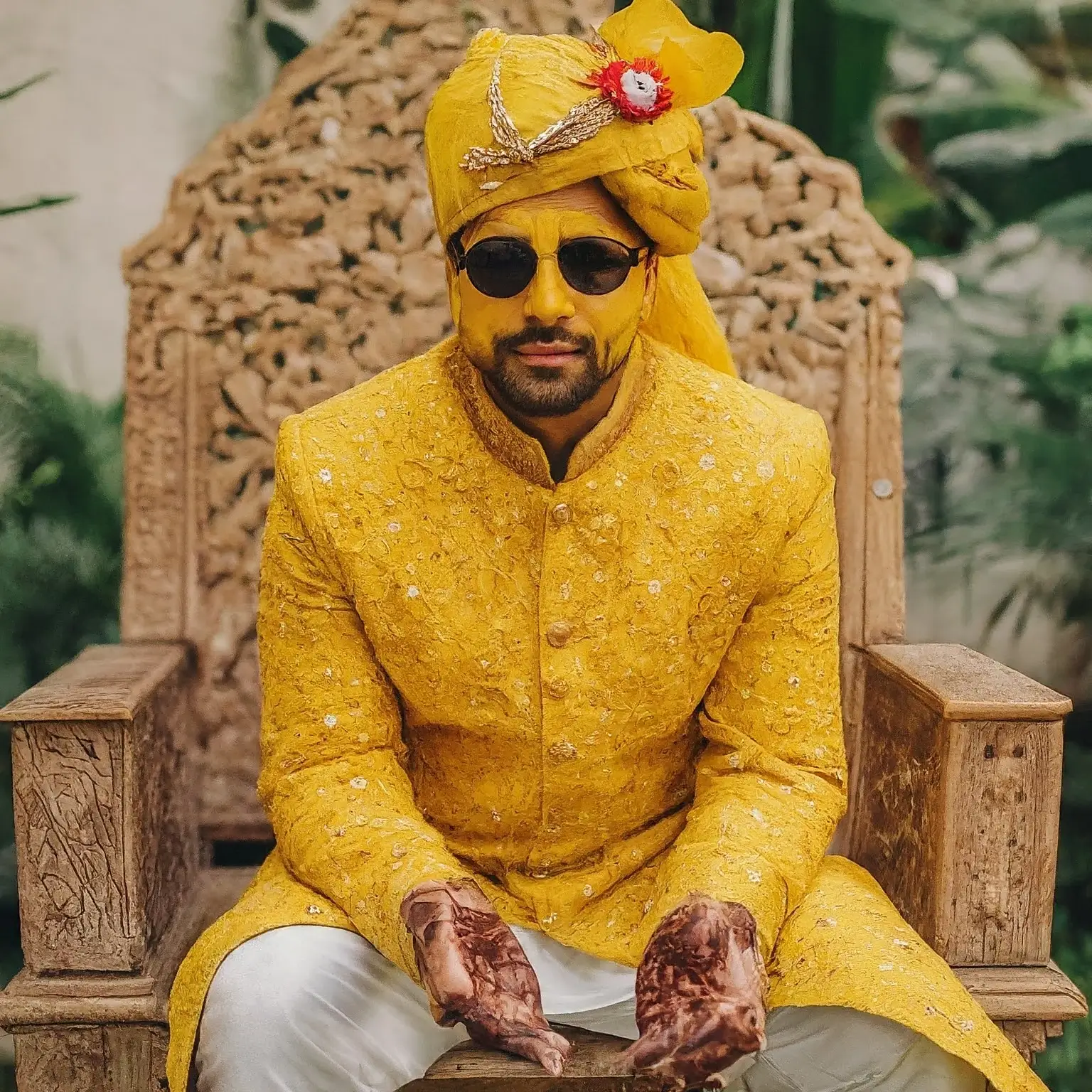 Haldi image for groom